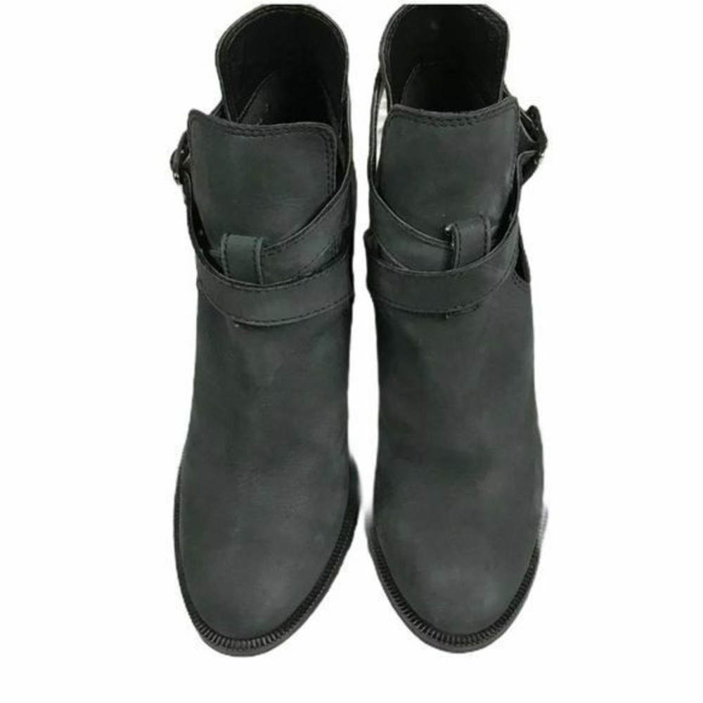 CHRISTIAN DI RICCIO Nubuck Ankle Booties Charcoal Gray Italy Shoe Size 38 / 8